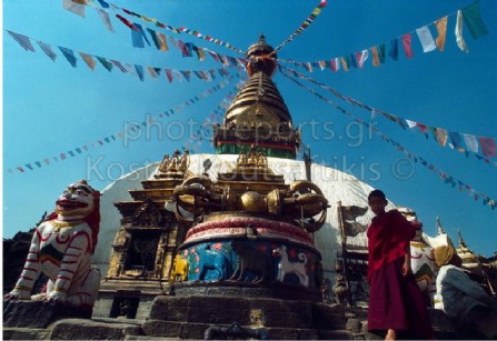 Νεπάλ Κατμαντού Ινδουιστικός ναός Μαϊμούς 05